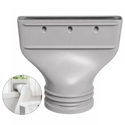 Produktbild von Abluftadapter Klimaanlage Fenster 130/150mm Universal, flacher Schlauch Adapter für mobile Klimageräte & Trockner, energieeffizient & platzsparend