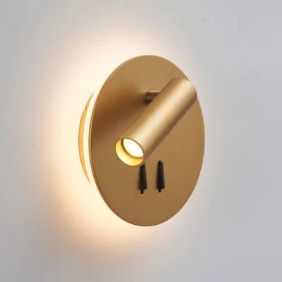 Produktbild von KOSILUM - Wandleuchte, Aluminium und Acryl - Gold - Bilbao