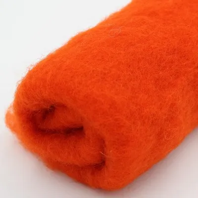 Produktbild von Filzwolle im Vlies - Alpenwolle - 20g - dunkelorange