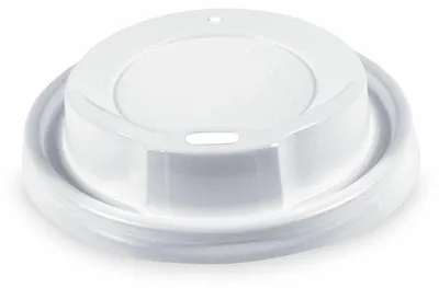 Produktbild von 200x Domdeckel weiß für Pappbecher und Mehrwegbecher mit Ø 80mm