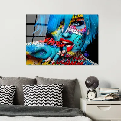 Produktbild von Wallity, UV-713 70 x 100, Dekorative Malerei aus gehärtetem Glas, Mehrfarbig, 100 % gehärtetes Glas, 70 x 100 cm