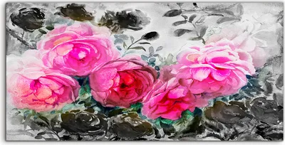 Produktbild von Coloray Acrylbild 120x60  Wandbild Acrylbilder Gemälde Aquarell Blumen Landschaft