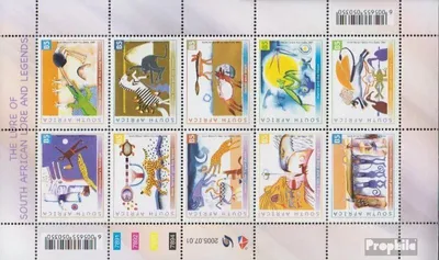 Produktbild von Briefmarken Südafrika 2005 Mi 1653-1662 Kleinbogen (kompl.Ausg.) gestempelt Sagen und Legenden