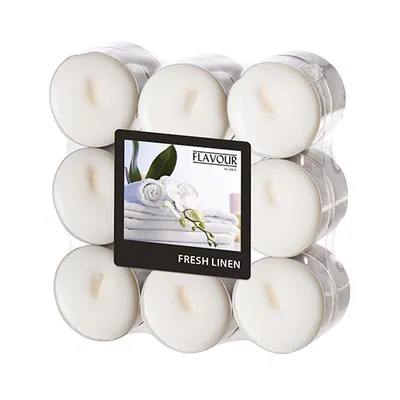 Produktbild von 10x Flavour by GALA 18 "Flavour by GALA" Duftlichte Ø 37,5 mm · 16,6 mm weiss - Fresh Linen | Unbekannte Einheit (18 Stück)