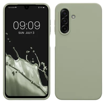 Produktbild von kwmobile Handyhülle für Samsung Galaxy A17 4G / 5G Hülle - Case Silikon - Kabelloses Laden - Schutzhülle Cover in Graugrün