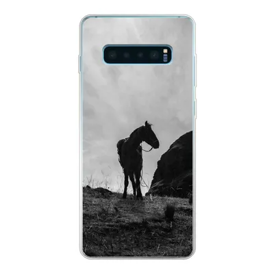 Produktbild von MuchoWow® Handyhülle Schutzhülle Hülle für Samsung Galaxy S10 Plus Pferd - Wolken - Wiese Silikon Softcase Handy Hülle - Schutzhülle