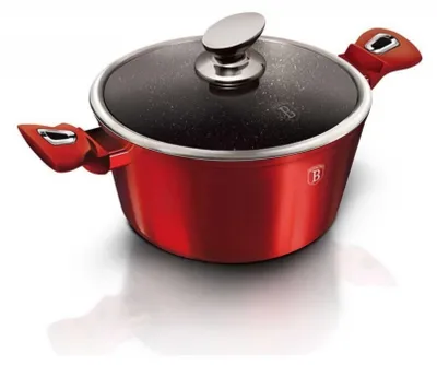 Produktbild von Berlingerhaus Geschirr-Set mit Marmoroberfläche 13-teilig Burgundy Metallic Line
