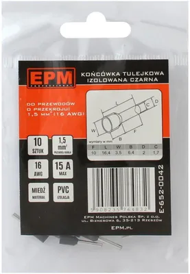 Produktbild von Isolierte Hülsenspitze 1,5 Mm, 10 Stück – E-652-0042