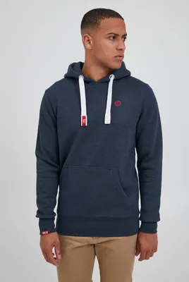Produktbild von SOLID SDBennHood Herren Kapuzenpullover Hoodie Pullover mit Kapuze Kordelzug Kängurutasche Rippbündchen Label-Details Baumwollmischung Regular fit