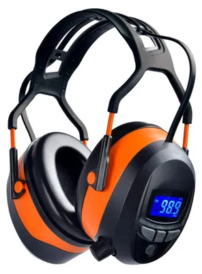Obrázok produktu pre Slúchadlá na ochranu sluchu s Bluetooth a MP3, úroveň ochrany 29 dB, farba: oranžová