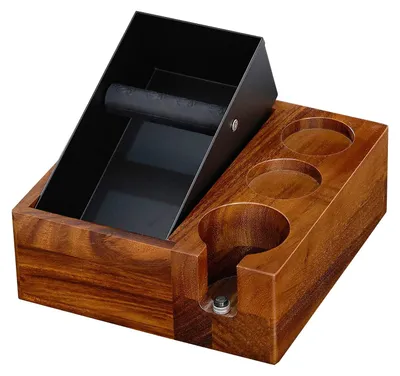 Obrázek produktu pro 3-v-1 tamper stanice pro espresso - Kávové nástroje - Organizér - Protiskluzový - Stabilní