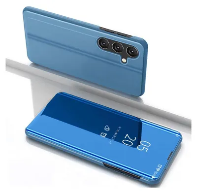 Image de Clear View Case pour Samsung Galaxy S25+ Flap Cover - Bleu