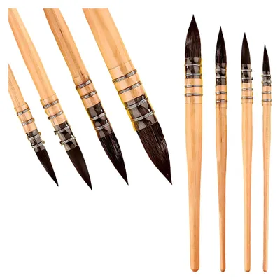 Produktbild von Aquarellpinsel-Set mit 4 Künstlerpinseln