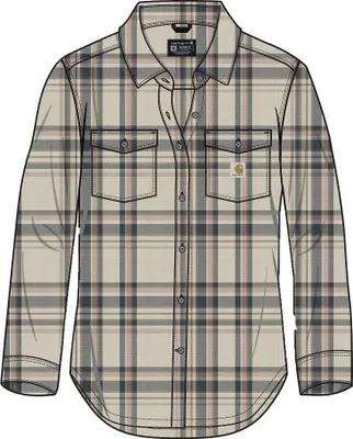 Produktbild von Carhartt Damen Shirt Fiber Series L/S Flannel Shirt | 107135, Farbe:chalk, Größe:S