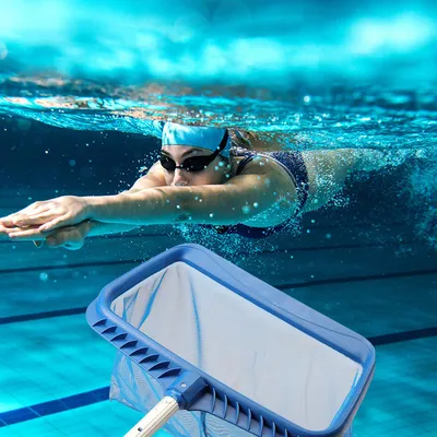Image de Piscine écumoire enlèvement filet feuille racle avec sac profond outil de nettoyage de natation cadre haute performance Mesh Nets