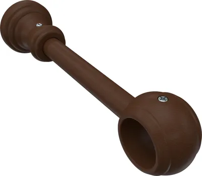 A single curtain rod bracket is shown against a white background.