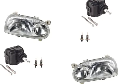 Produktbild von Johns, Scheinwerfer passend für VW Golf III 1Hx0 91-97 mit H1 H1 Satz L R m. Stellmotor 1H0941295E 1H0941295C 4A0941295 1H6941017B 1H6941017AF 1H69410