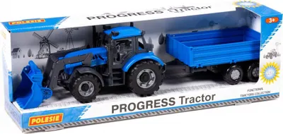 Produktbild von Trägheitszugmaschine mit Anhänger Lader blau NEU