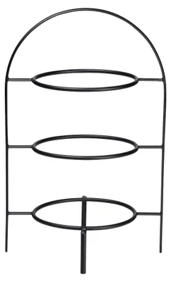 Imagen del producto de ASA Selection, línea negra, estantería de 3 niveles para platos de postre, altura total: 36,5 cm