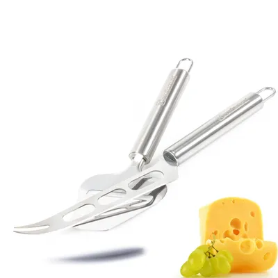 Käsehobel und Käsemesser Set, Edelstahl, 2-teilig, silber