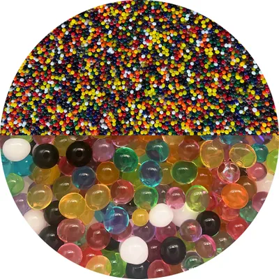 Produktbild von trendfinding 100 g Hydroperlen Deko Granulat, Korngröße 3,5-4 mm, Mehrfarbig