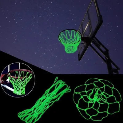 Productafbeelding van Basketbalnet - Glow in the dark net - Basketbal spelen - Zelf oplichtend - Standaard maat - Wit
