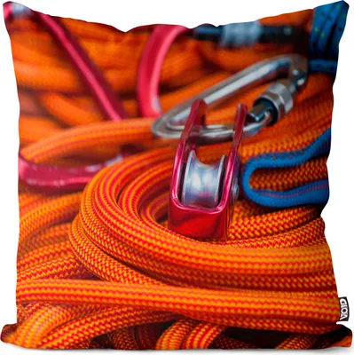 Produktbild von VOID Kletterseil Klettern Karabiner Kissenbezug Kissenhülle Sofakissen Kissen Deko Outdoor-Kissen Dekokissen