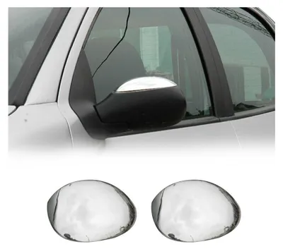 Image de Coques de Rétroviseurs pour Peugeot 206+ 206 2009-2013 en Acier Chromé Argent, Image générée par une IA
