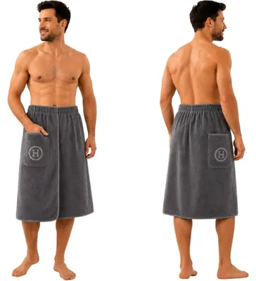 Immagine prodotto di Sauna Kilt Uomo Spa – Pareo Da Bagno Per Piscina, Set Da Bagno 80X150 Cm