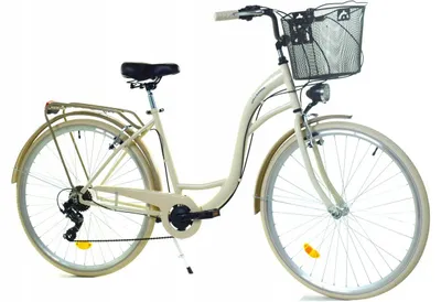 Zdjęcie produktu dla Rower Dallas City 28" 7spd - kremowy z kremem + kosz