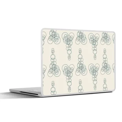 Produktbild von MuchoWow® Laptop Aufkleber Sticker Cover Kreis - Muster - Abstrakt 25x18 cm - Laptop-Deko