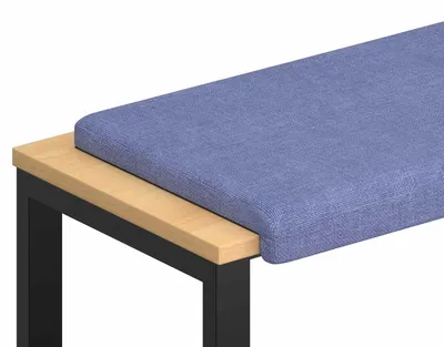 Produktbild von vidaXL Bankkissen Stoff Jeans blau Tiefe 35 cm
