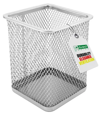 Image de Porte-stylos D.RECT - Boîtier en métal pour stylos - Structure en fil métallique, design multifonctionnel