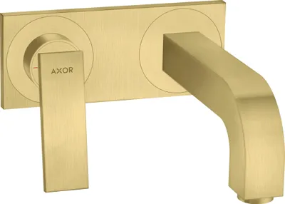 Produktbild von Fertigmontageset AXOR CITTERIO f Unterputz-Einhebel-Waschtischmischer H Hebelgriff brushed brass