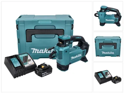 Zdjęcie produktu dla Makita DMP 181 RT1J Kompresor akumulatorowy 18 V 11,1 bar + 1x akumulator 5,0 Ah + ładowarka + Makpac