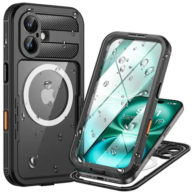 Zdjęcie produktu dla ShellBox Waterproof IP68 wodoodporne etui do iPhone’a 16 – czarne