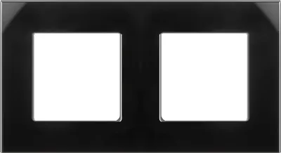 Zdjęcie produktu dla panel z 2-krotną ramką szklaną 157x86 mm do gniazda Modułowe gniazdo ścienne do montażu podtynkowego Puszka instalacyjna podtynkowa do gniazda ściennego (2-krotna ramka szklana do gniazda, czarna)