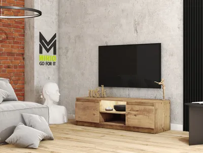 Produktbild von MINIO, TV-Schränke, "DIDI", 120 cm, mit LED-Beleuchtung, Kastanien Breslau