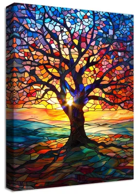 Zdjęcie produktu dla Obraz na płótnie "Drzewo życia" - abstrakcyjna dekoracja ścienna, 40x60 cm