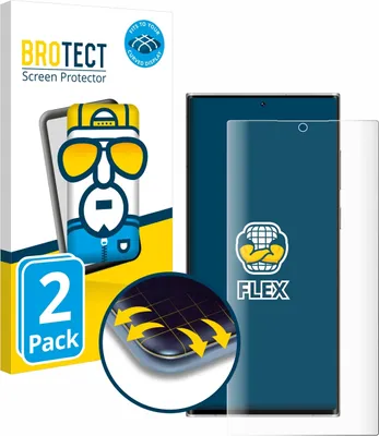 Produktbild von 2x BROTECT Fullscreen Schutzfolie für Samsung Galaxy S22 Ultra 5G (case-friendly) Displayschutz Folie Fullcover Klar Transparent