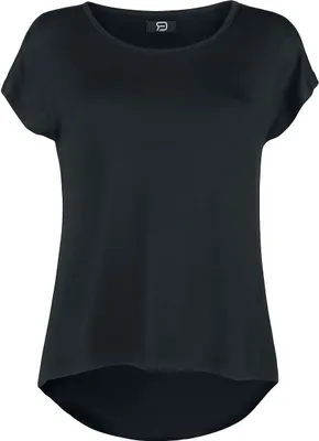 Produktbild von RED by EMP Damen Schwarzes lockeres Basic T-Shirt aus weich fließendem, elastischem Material XL