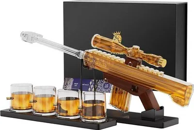 Produktbild von Whisky Dekanterset 22oz mit 4 Gläsern und Teleskop für Bar