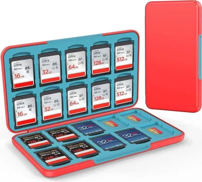 Zdjęcie produktu dla Etui HEIYING na karty pamięci SD i Micro SD z 20 gniazdami