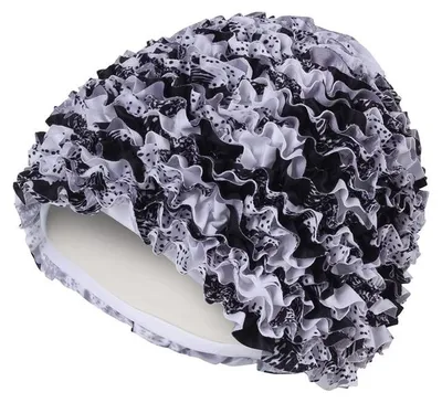 Produktbild von Fashy Frill Badekappe Weiß,Schwarz Weiß,Schwarz One Size