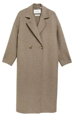Produktbild von Comma Oversize Maxi-Mantel aus Doubleface-Wollmix mit Reverskragen, zweireihig, Braun, Gr. M