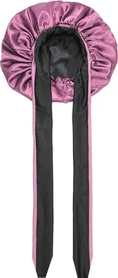 Image de INF Bonnet de Nuit Double Satin avec Sangles Ajustables - Soin Cheveux Rouge
