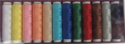 Produktbild von Crelando Nähgarn für Maschine und Hand, bunt - 12 Stück