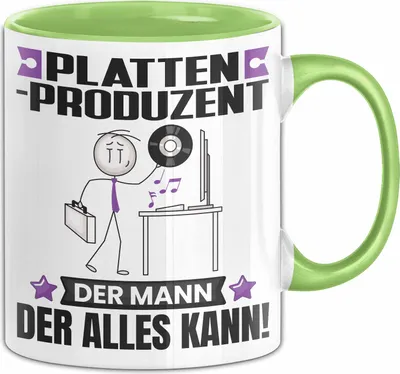 Produktbild von Plattenproduzent Tasse Geschenk für Plattenproduzent Der Mann Der Alles Kann Geschenkidee zum Geburtstag (Grün)