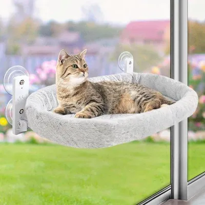 Produktbild von Famanu Katzenhängematte für Fenster - 53 x 30 cm, bis 18 kg