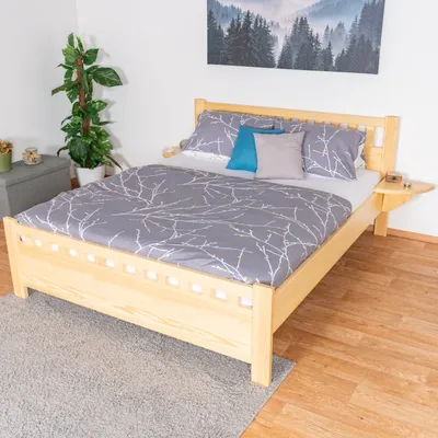 Produktbild von Kinderbett / Jugendbett Kiefer massiv Vollholz natur 67, inkl. Lattenrost - Abmessung 140 x 200 cm